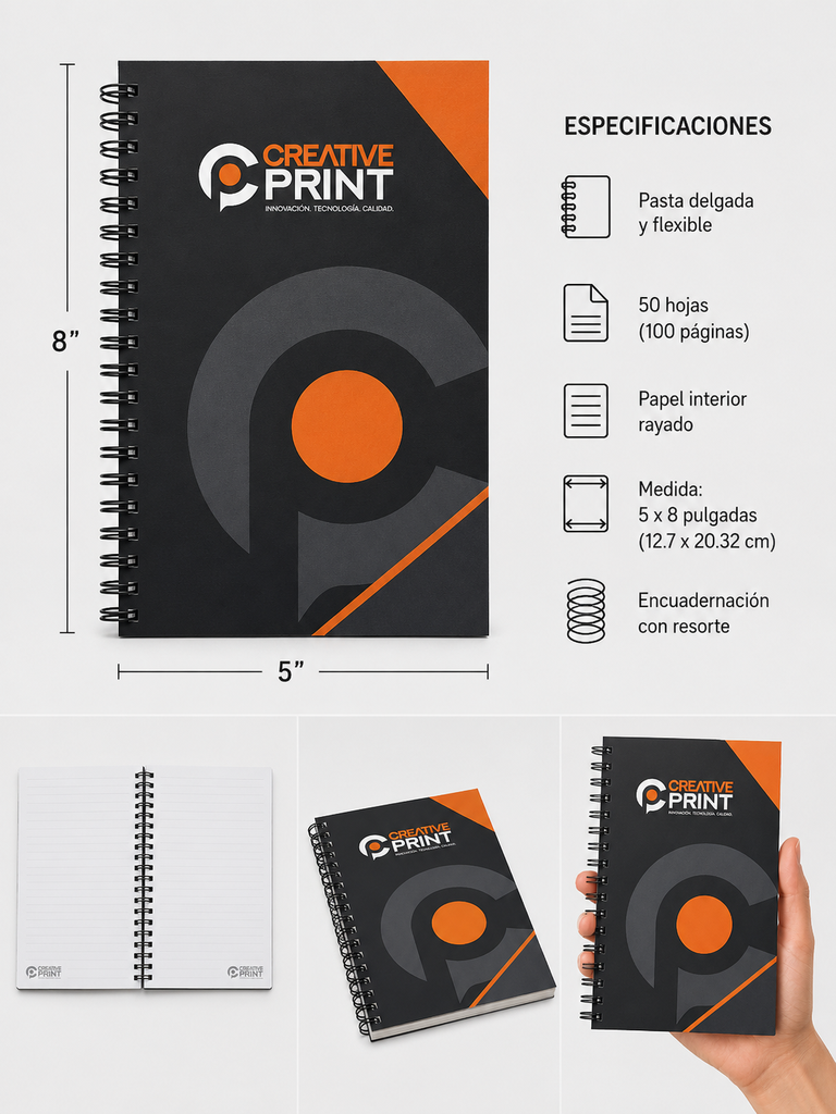 LIBRETA ECONÓMICA CRAPRINT 5X8"