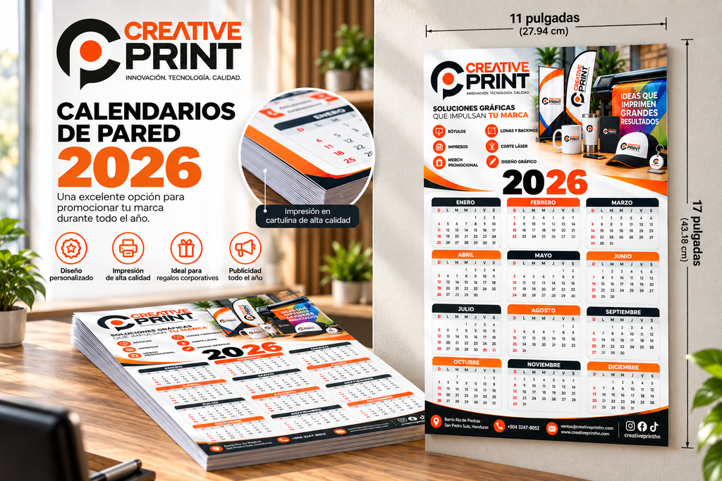 Calendario Pared 11X17"
